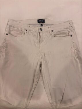 PAIGE Off-White Straight-Leg Jeans lennox version